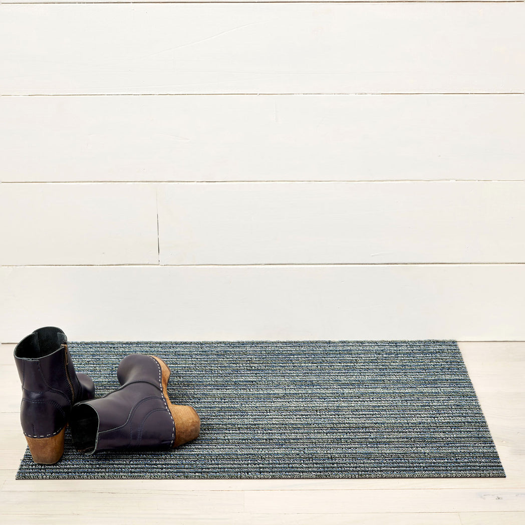 Skinny Stripe Shag Mats - Forest Doormat