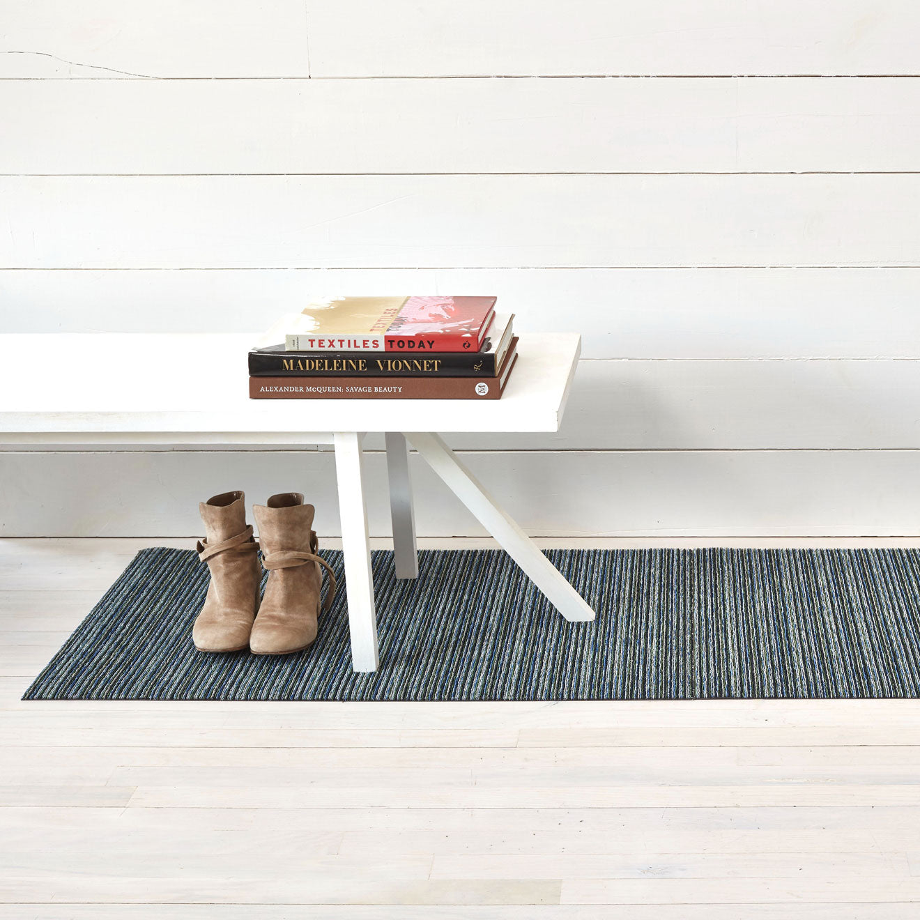 Skinny Stripe Shag Mats - Forest Runner