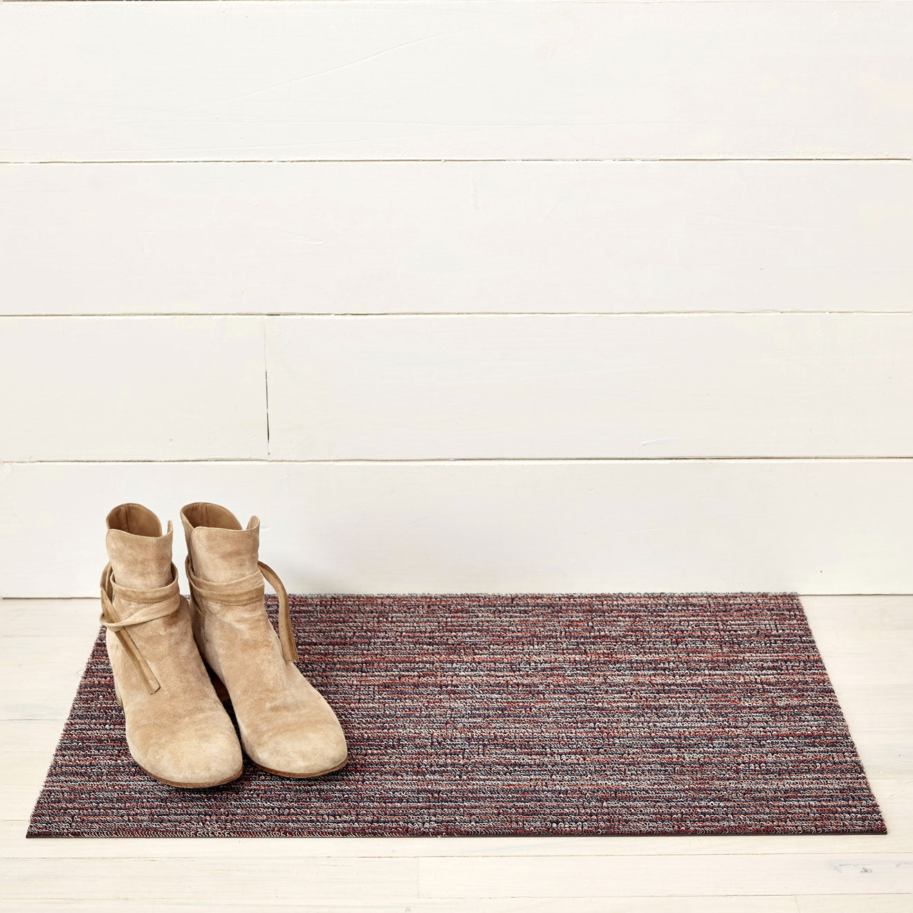 Skinny Stripe Shag Mats - Mulberry Doormat