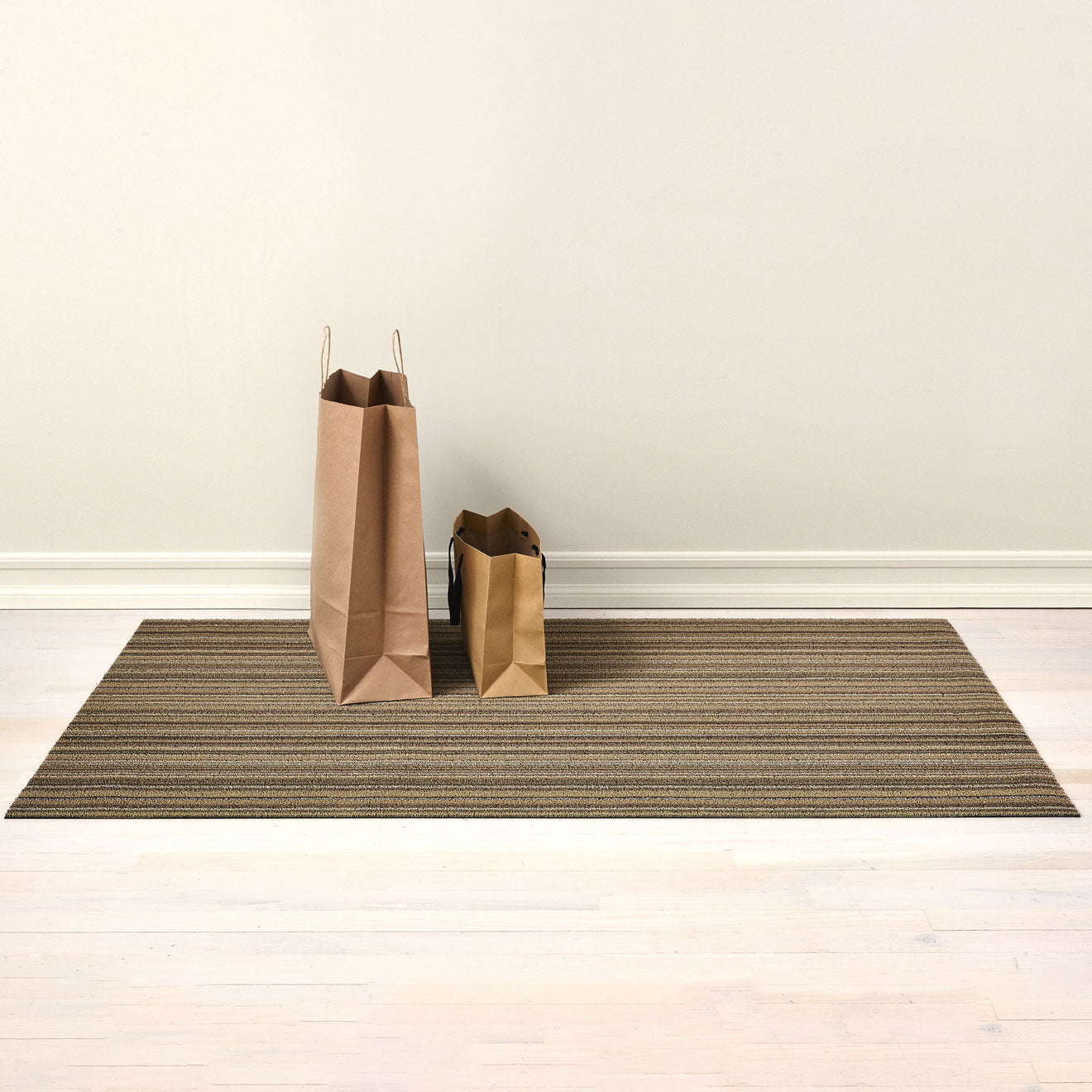 Skinny Stripe Shag Mats - Mushroom