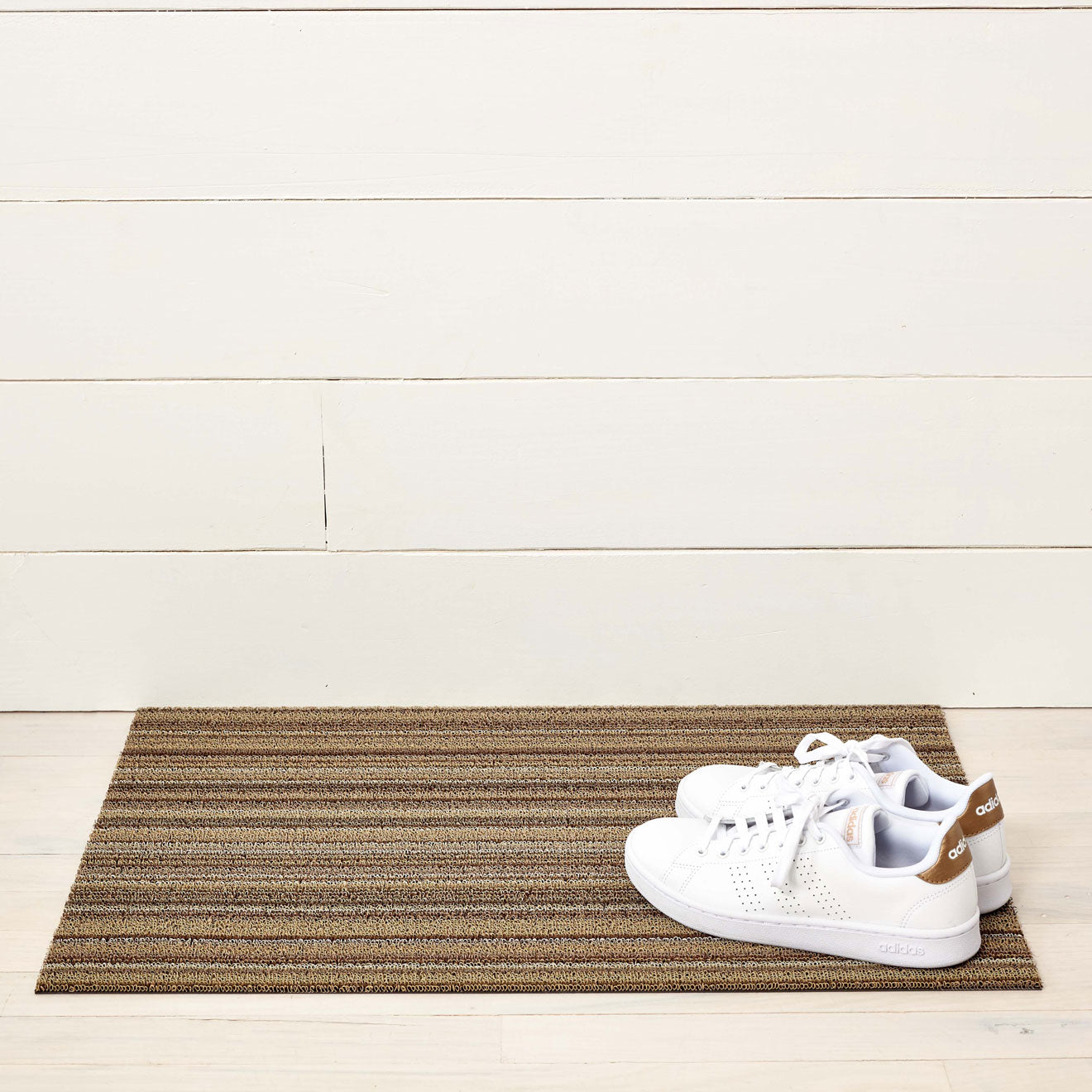 Skinny Stripe Shag Mats - Mushroom Doormat