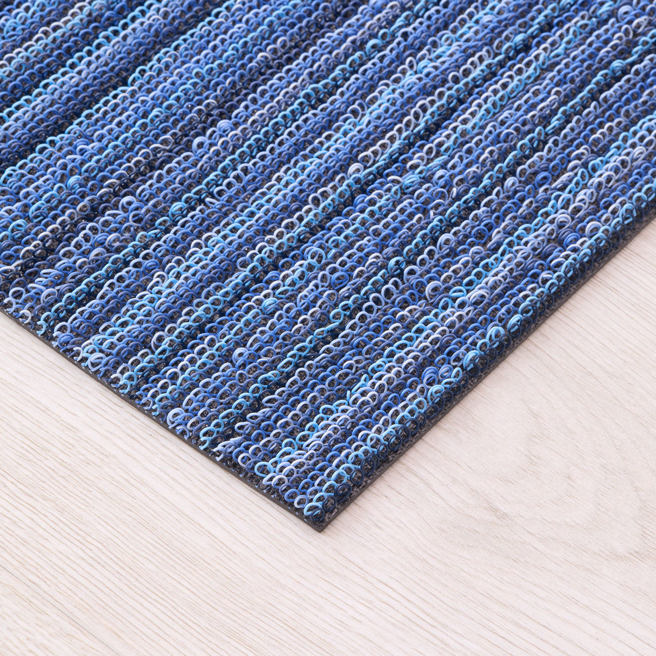 Skinny Stripe Shag Mats - Ocean
