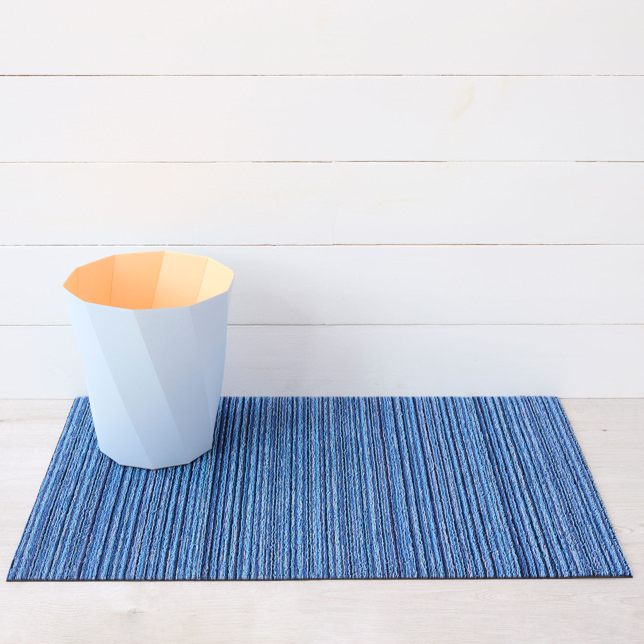 Skinny Stripe Shag Mats - Ocean Utility Mat