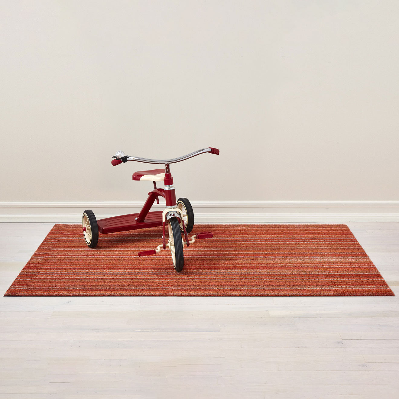 Skinny Stripe Shag Mats - Orange Big Mat