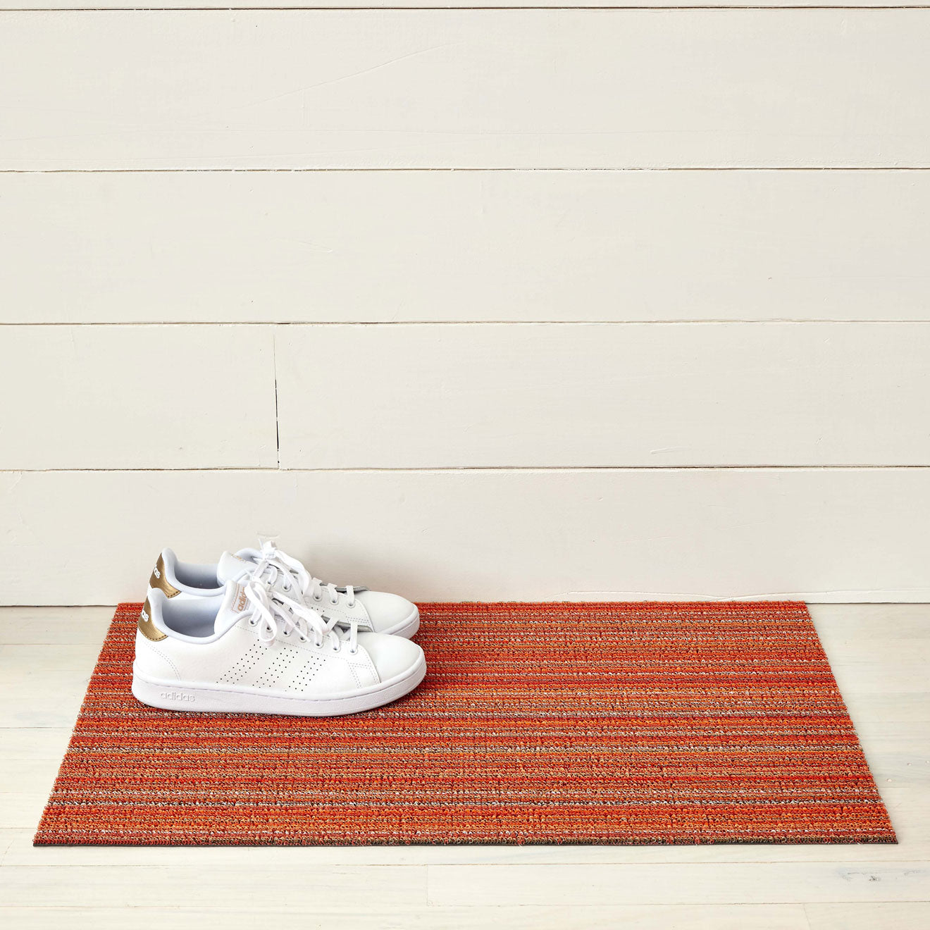 Skinny Stripe Shag Mats - Orange Doormat