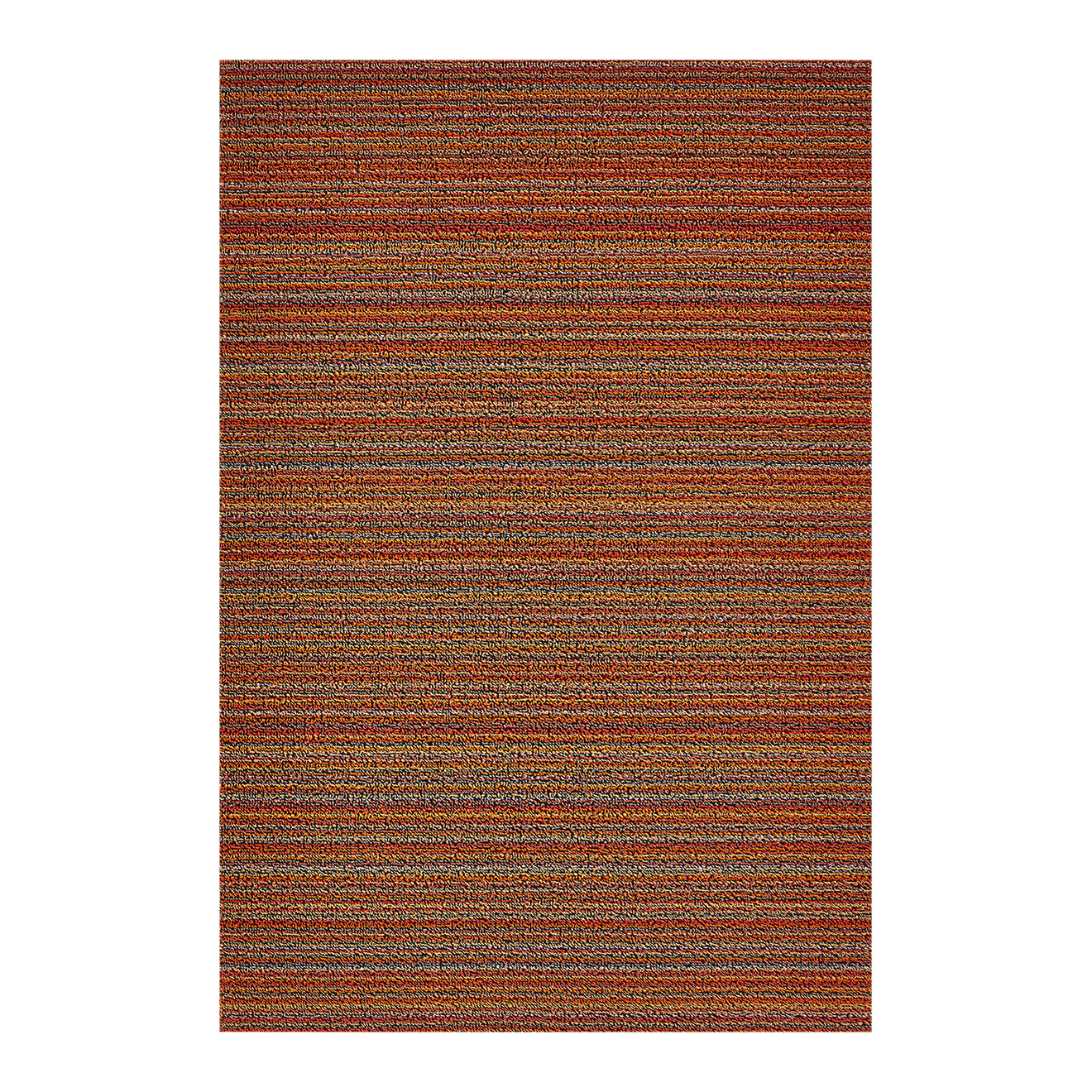 Rectangle Shag Mats in Mix of Vivid Orange and Silver Tones