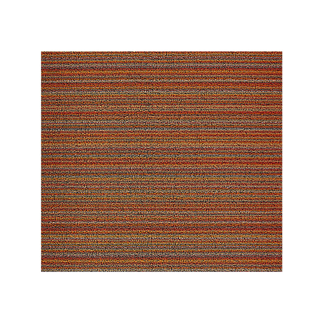 Orange Shag Mat in Mix of Vivid Orange and Silver Tones