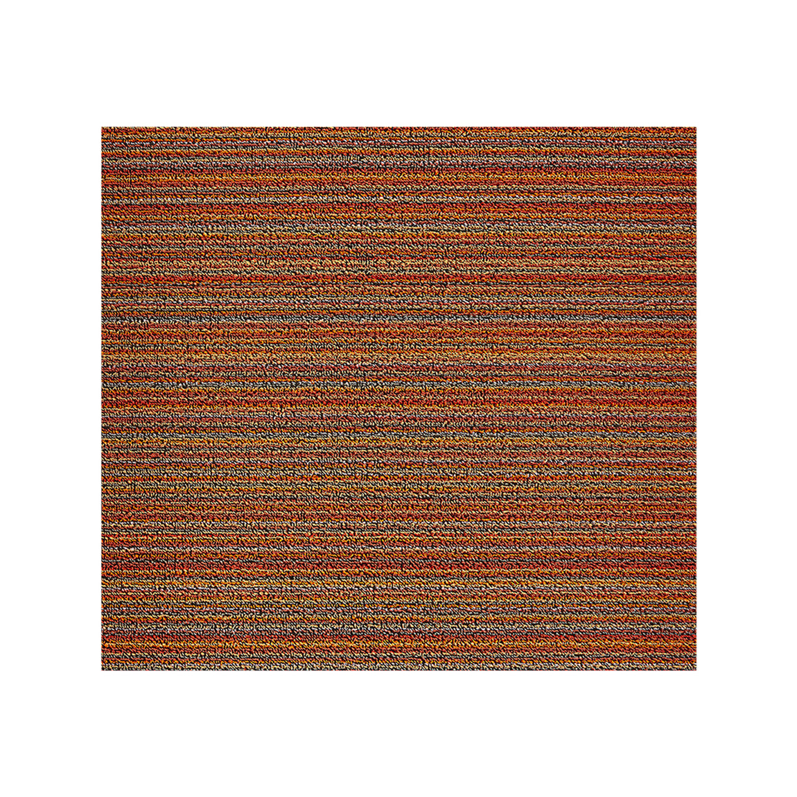 Skinny Stripe Shag Mat Samples - Orange View 1