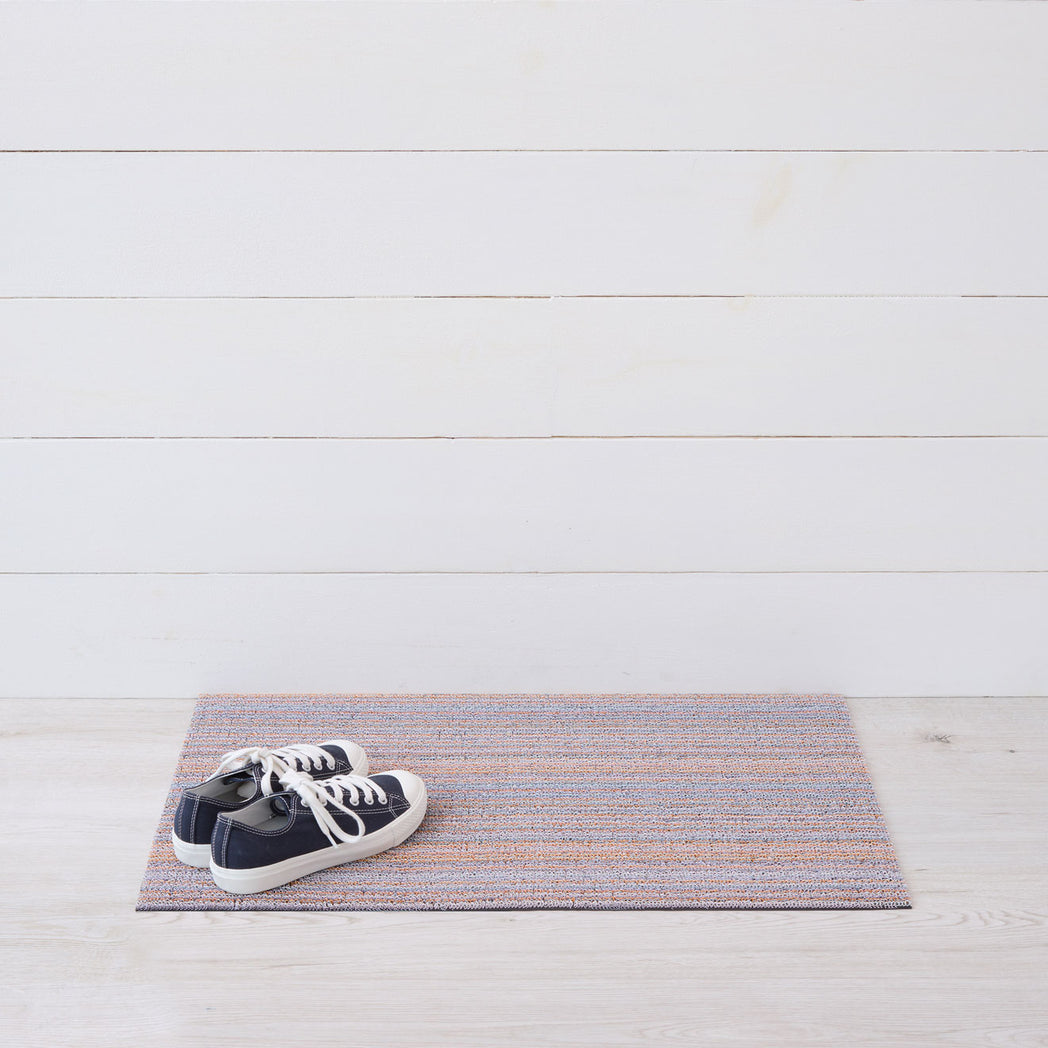 Skinny Stripe Shag Mats - Periwinkle Doormat