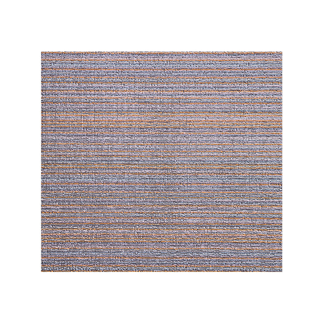 Periwinkle Shag Mat in Mix of Lavender and Orange Tones