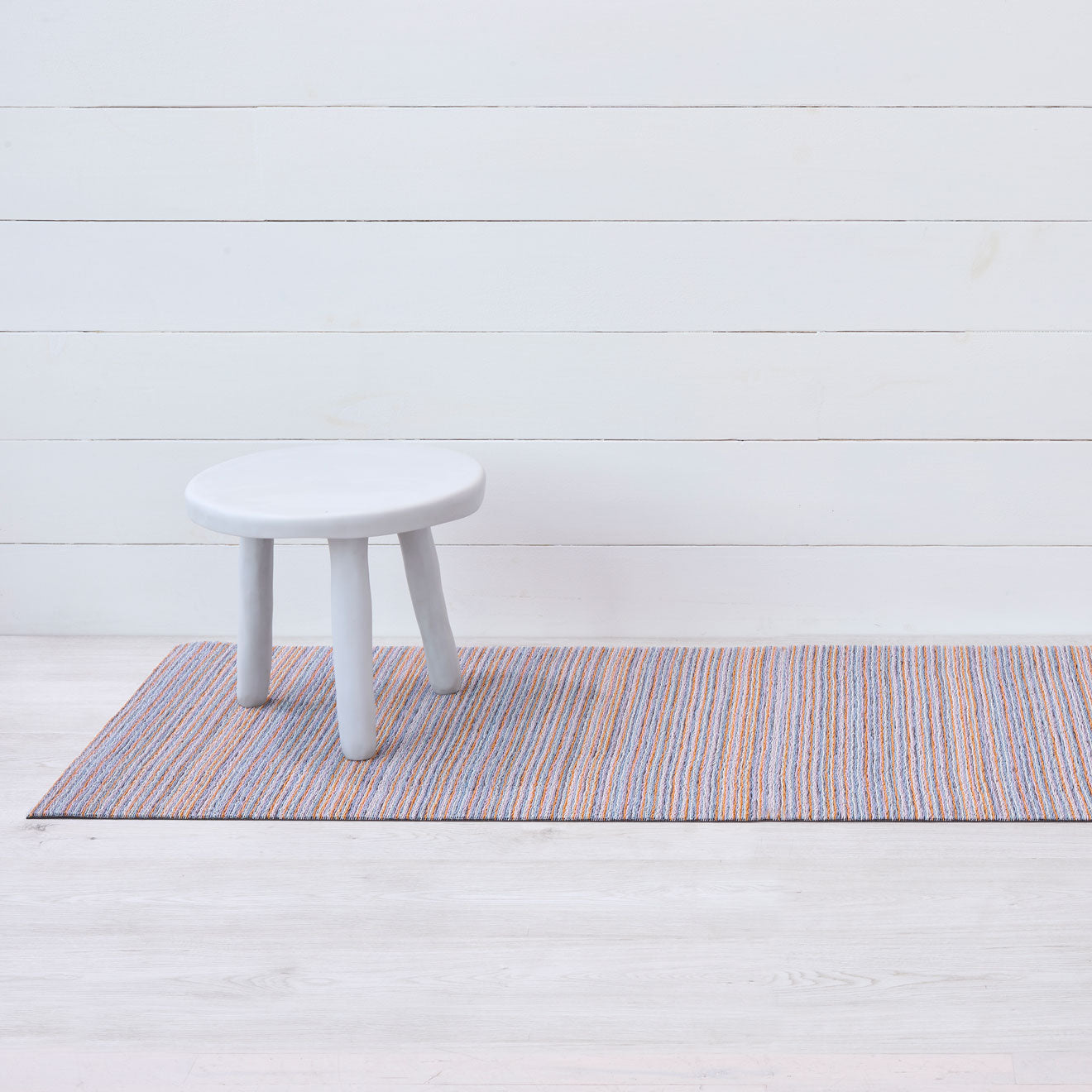 Skinny Stripe Shag Mats - Periwinkle Runner