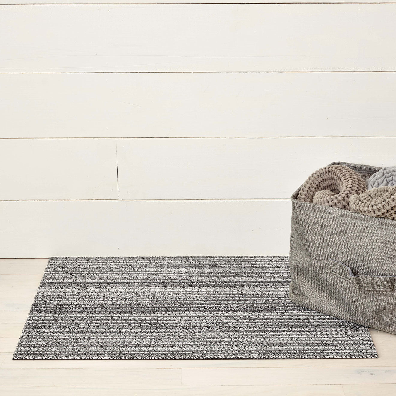 Skinny Stripe Shag Mats - Shadow Doormat