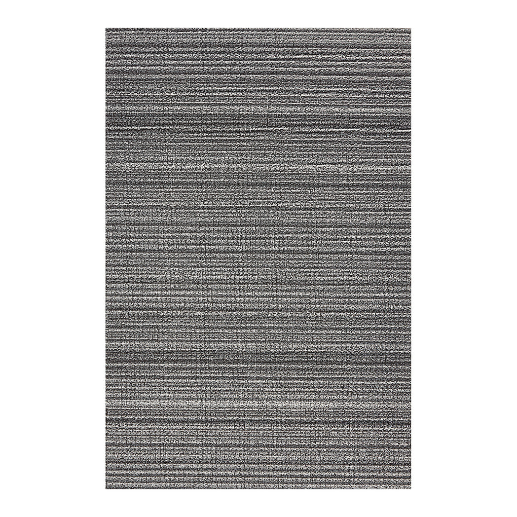 Rectangle Shag Mats in Mix of Cool Grey Tones and White