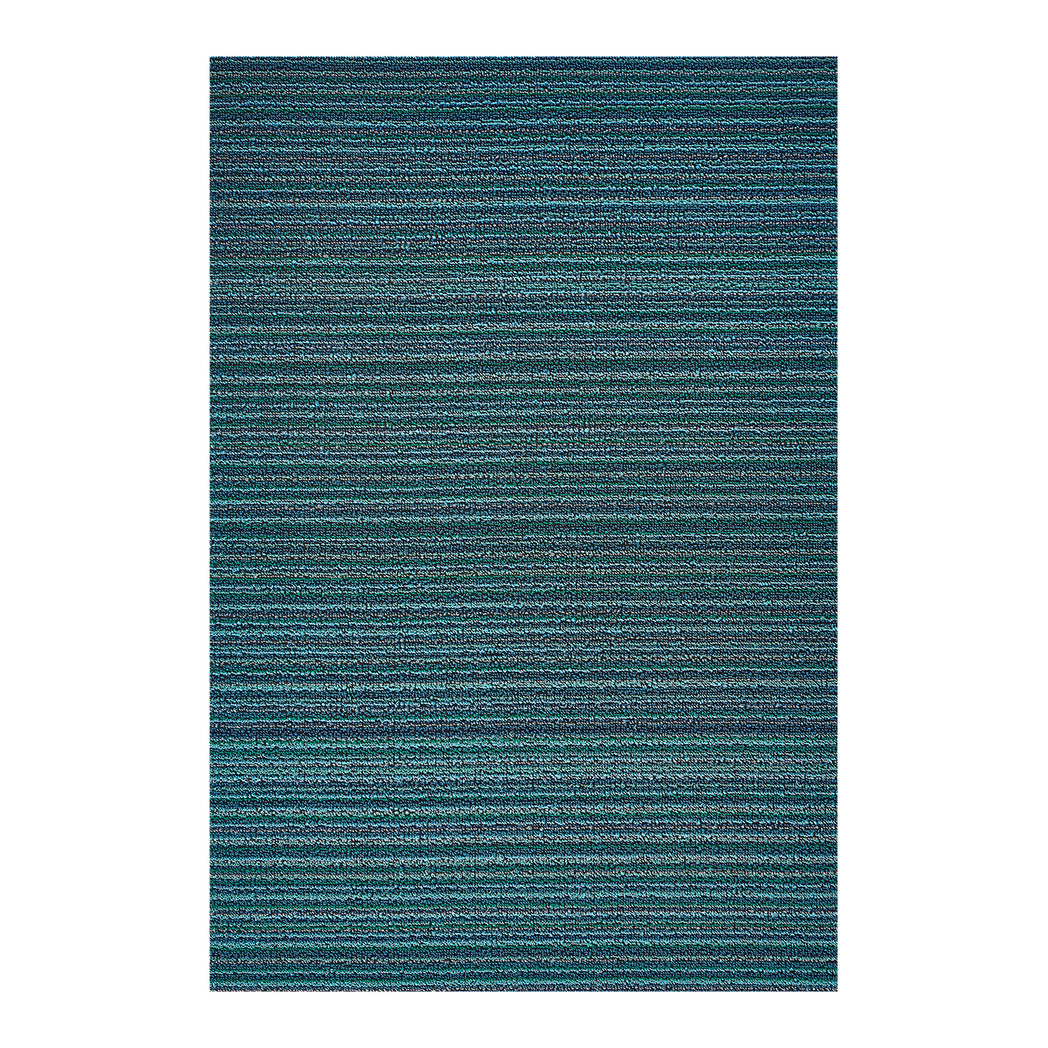Rectangle Shag Mats in Mix of Vivid Turquoise Tones