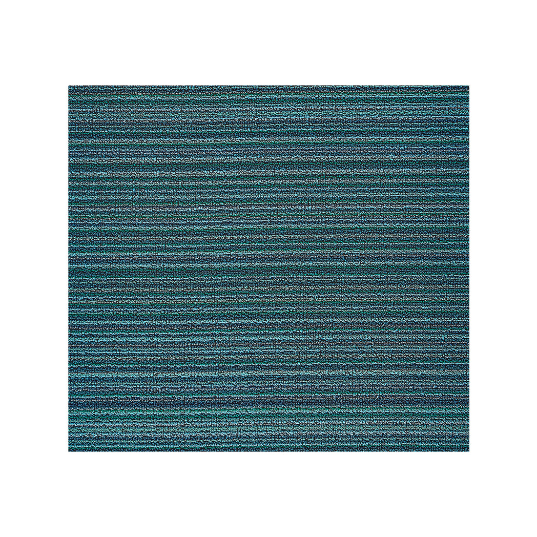 Turquoise Shag Mat in Mix of Vivid Turquoise Tones