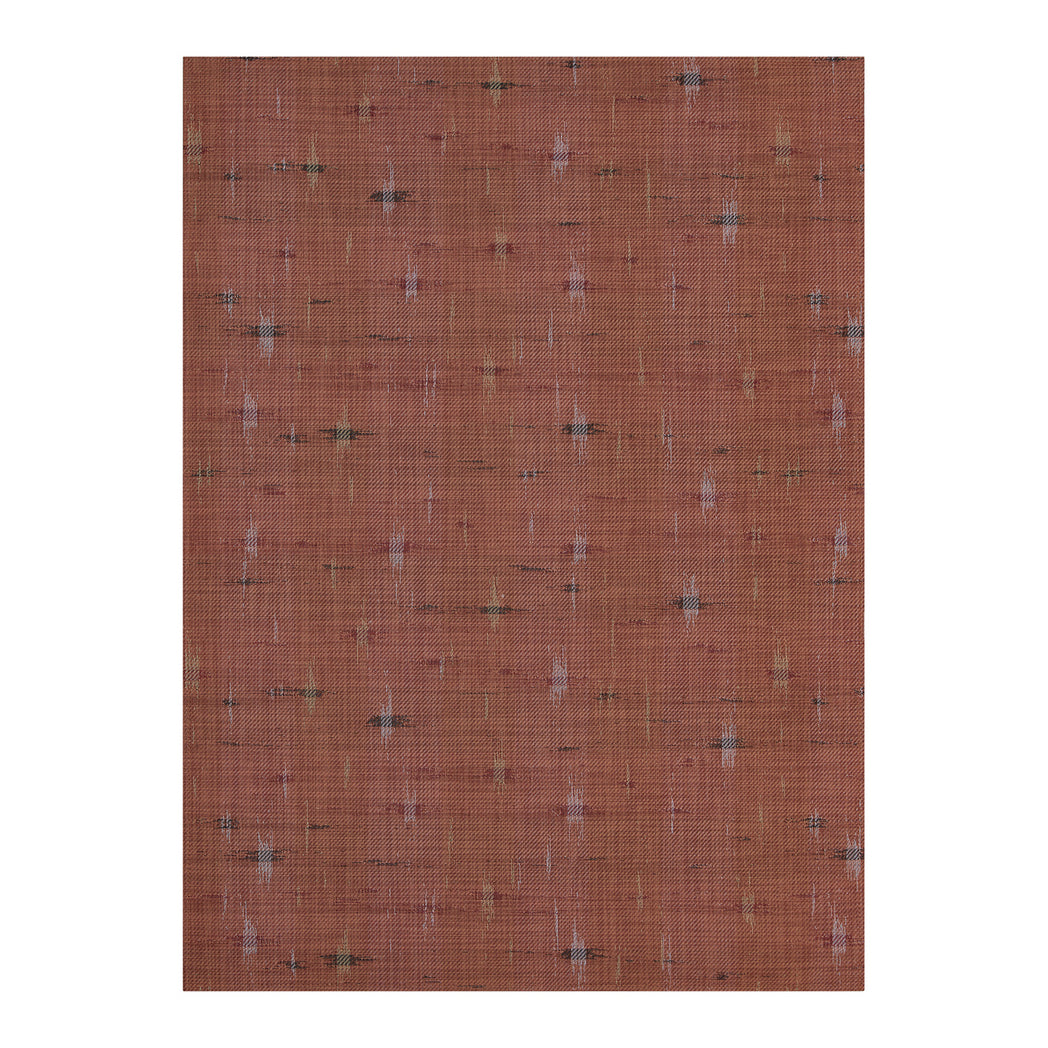 Cider Woven Floor Mat in Muted Orange Red with Warm Beige, Light Pink, Dark Red and Dark Brown