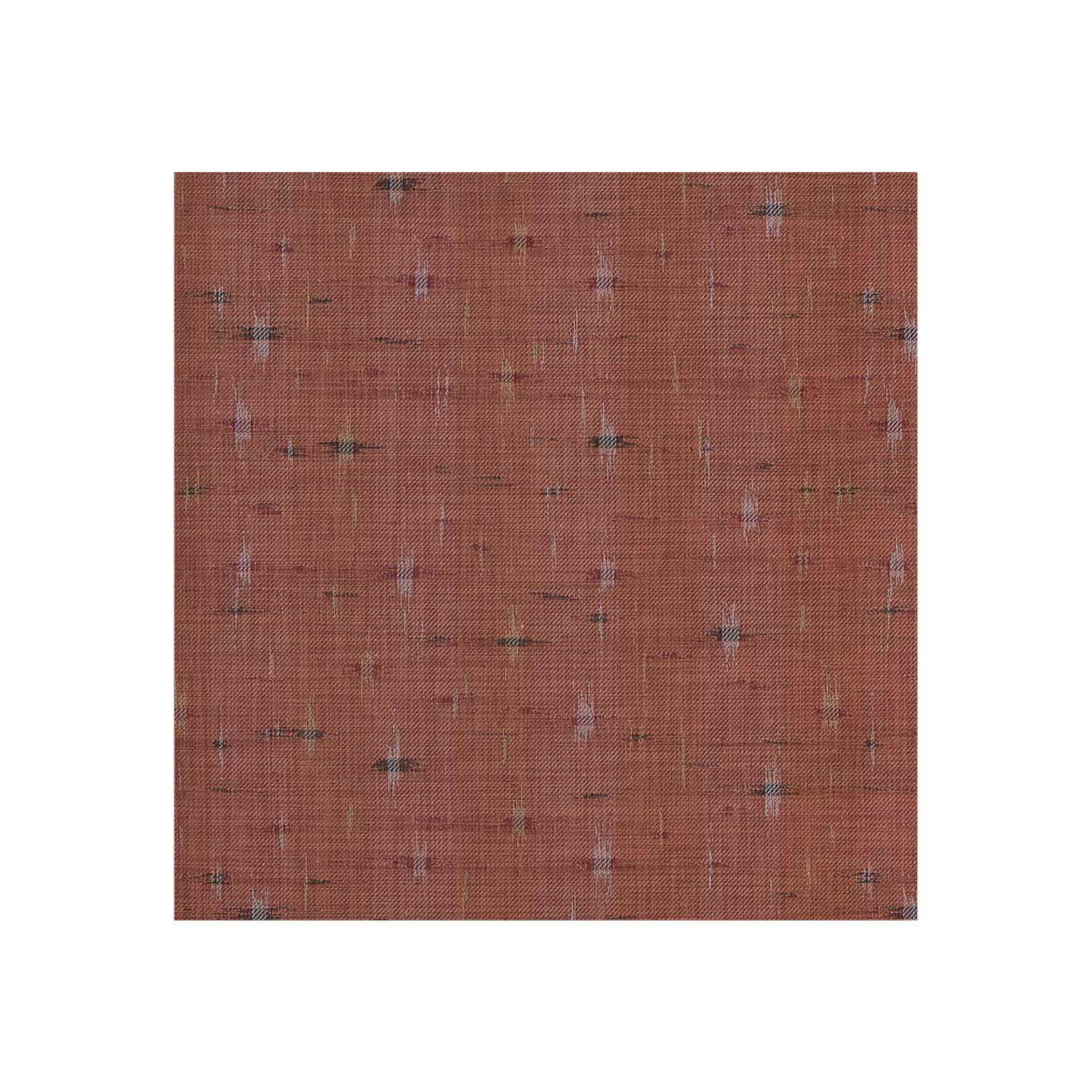 Square Woven Floor Mat in Muted Orange Red with Warm Beige, Light Pink, Dark Red and Dark Brown