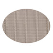 Oval Placemats in Midtone Greige with Light Greige