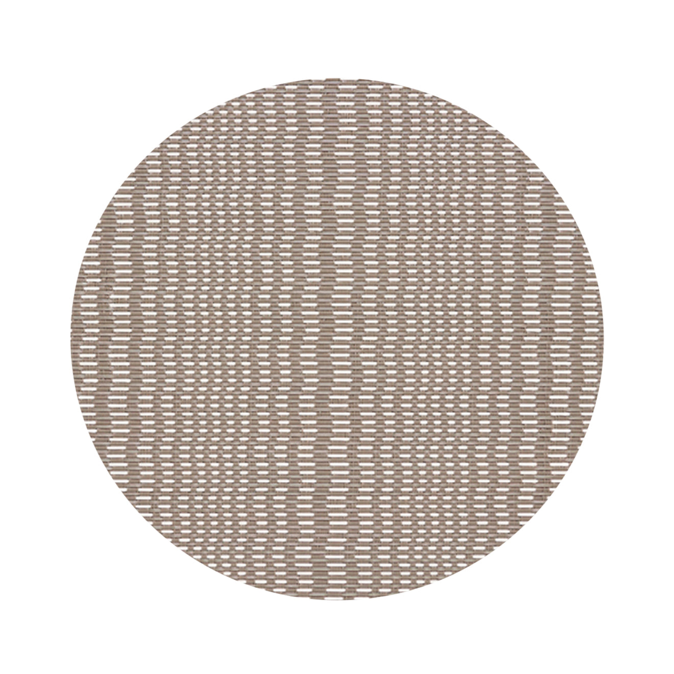 Round Placemats in Midtone Greige with Light Greige