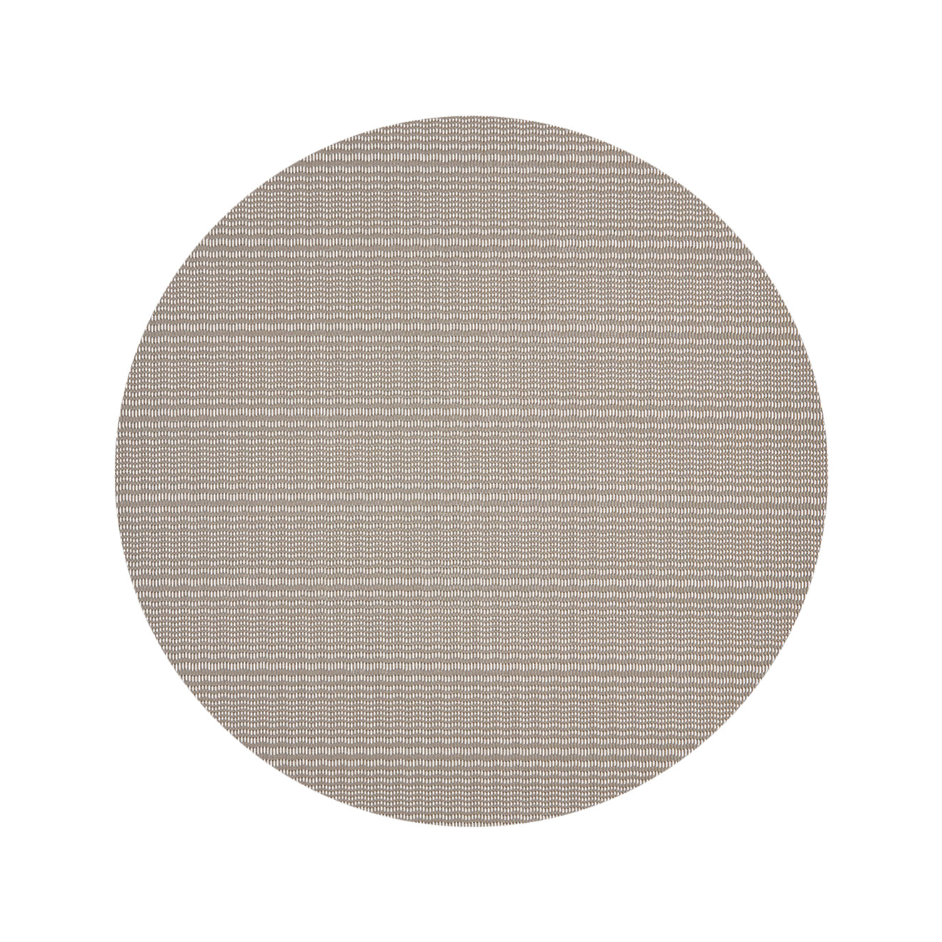 Round Woven Floor Mat in Midtone Greige with Light Greige