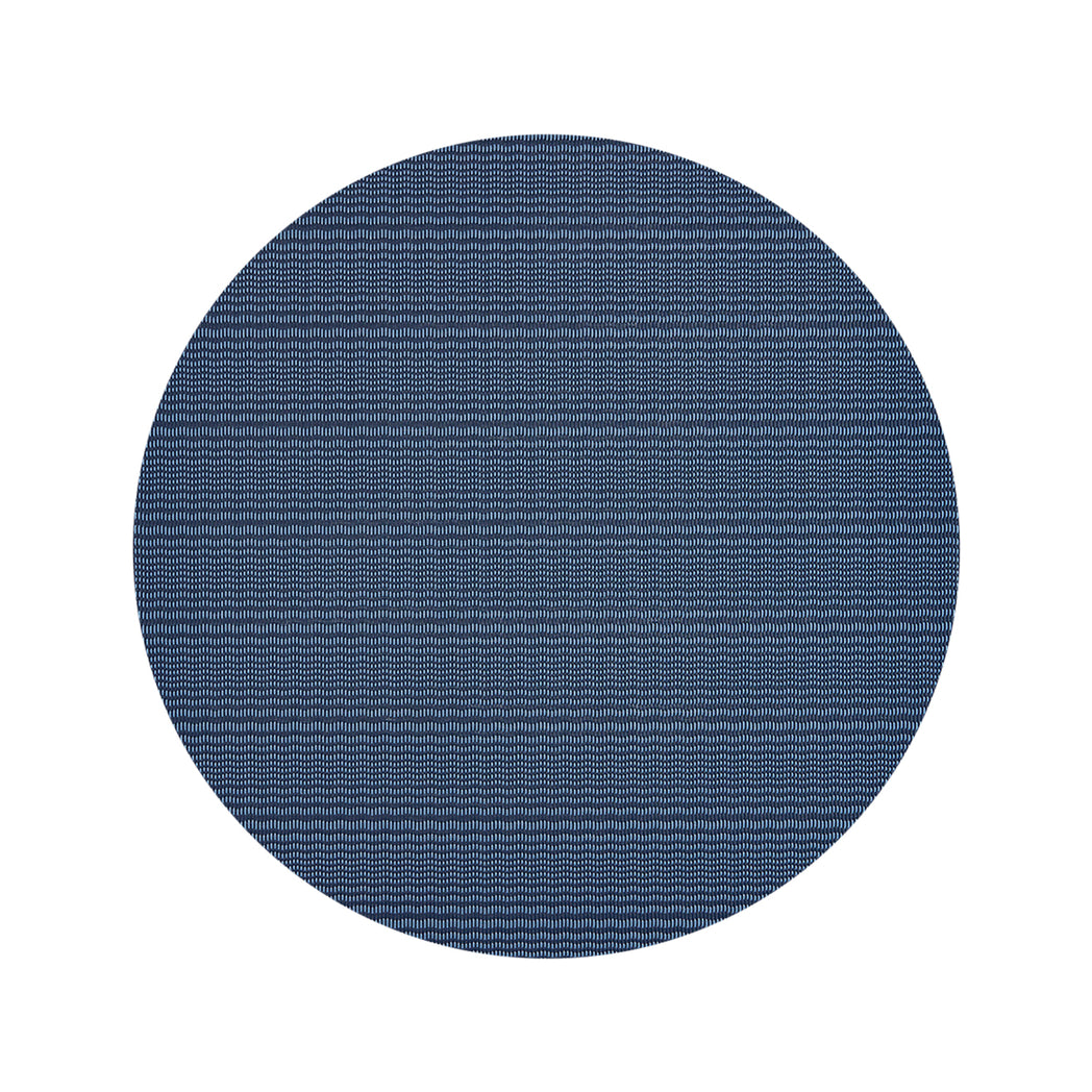 Round Woven Floor Mat in Midtone Greige with Light Greige