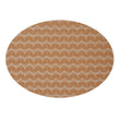Oval Placemats in Dark Warm Tan and Off White