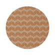 Round Placemats in Dark Warm Tan and Off White