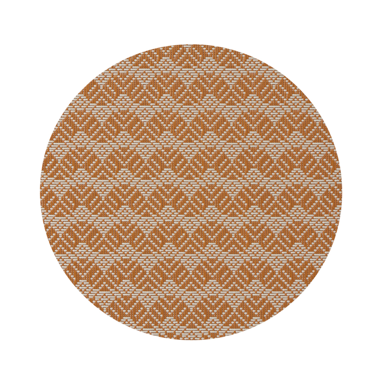 Round Placemats in Dark Warm Tan and Off White