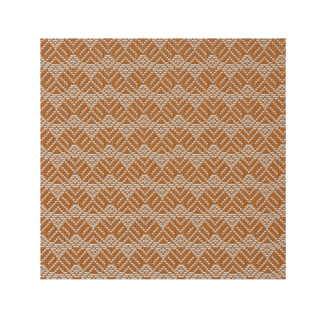 Butterscotch Woven Floor Mat in Dark Warm Tan and Off White