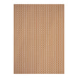 Butterscotch Woven Floor Mat in Dark Warm Tan and Off White