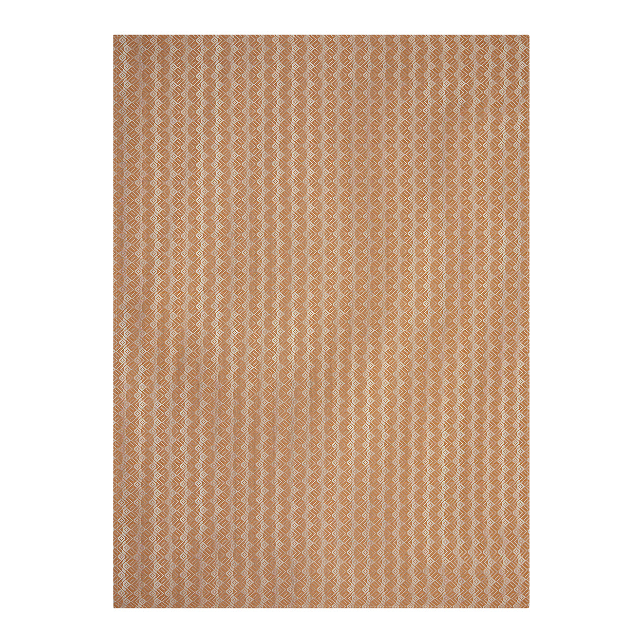 Butterscotch Woven Floor Mat in Dark Warm Tan and Off White