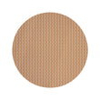 Round Woven Floor Mat in Dark Warm Tan and Off White
