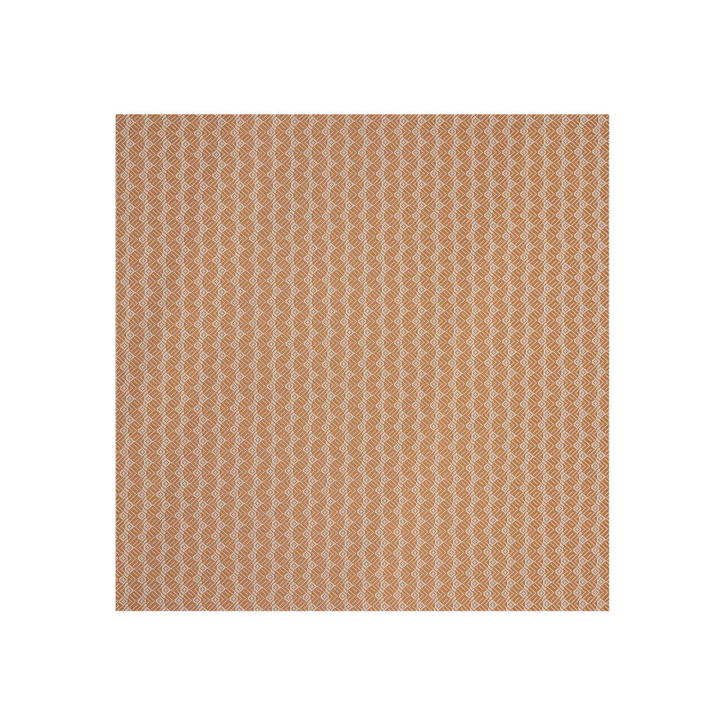 Square Woven Floor Mat in Dark Warm Tan and Off White