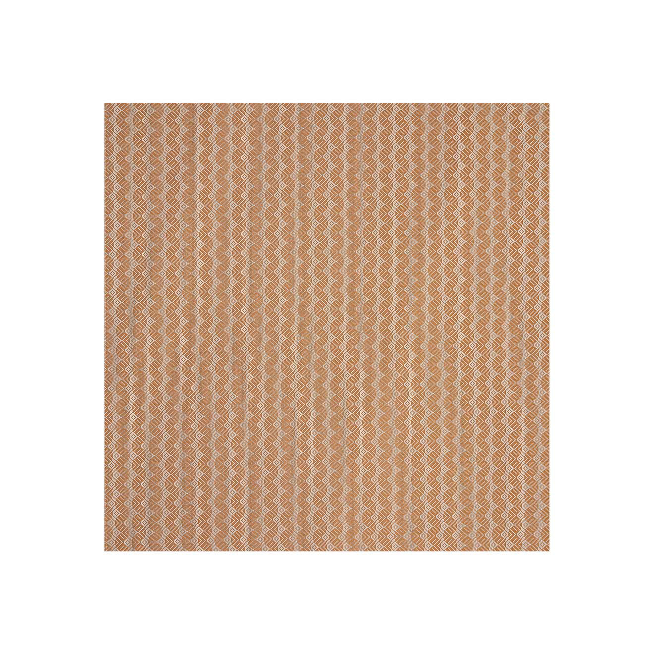 Square Woven Floor Mat in Dark Warm Tan and Off White