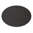 Oval Placemats in Metallic Dark Grey and Black