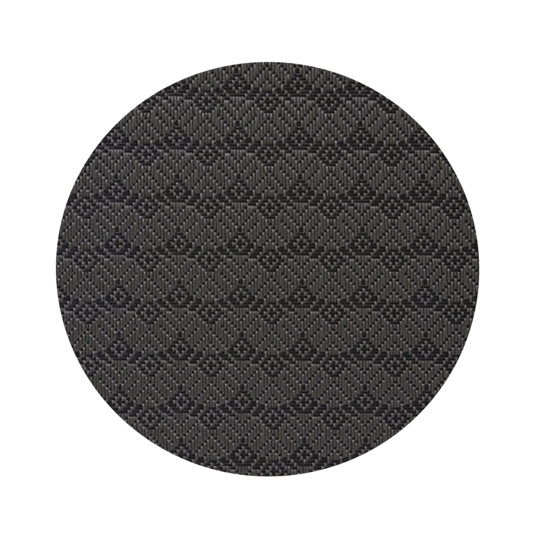 Round Placemats in Metallic Dark Grey and Black