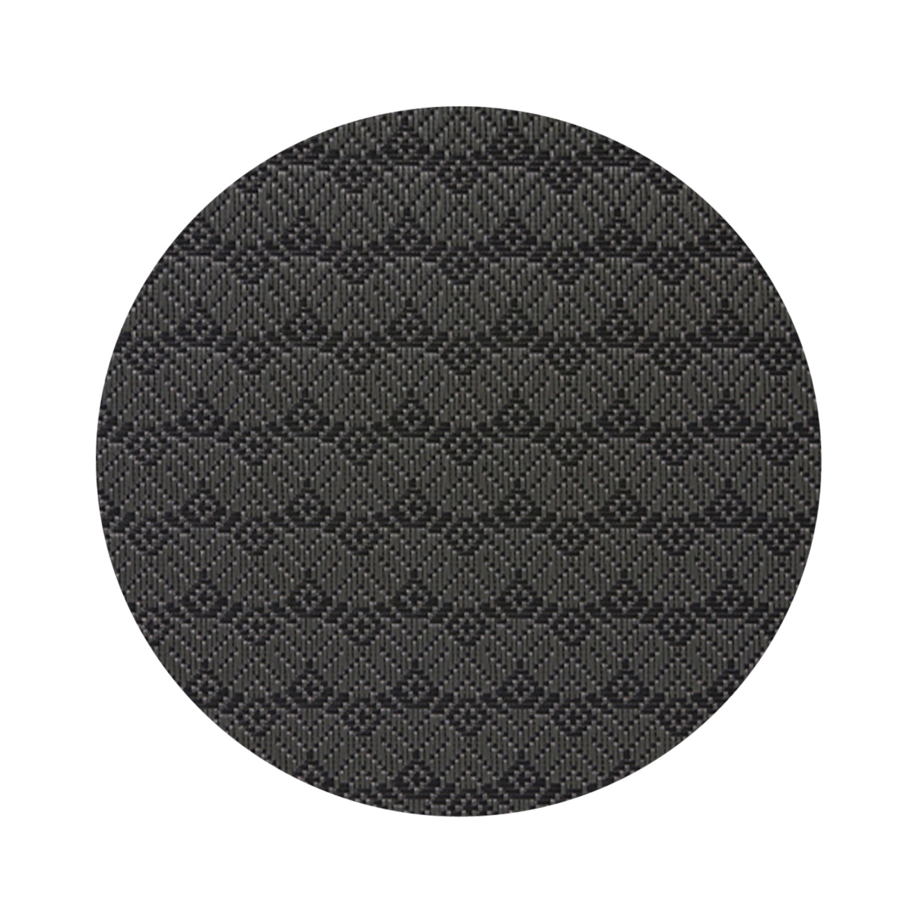Round Placemats in Metallic Dark Grey and Black