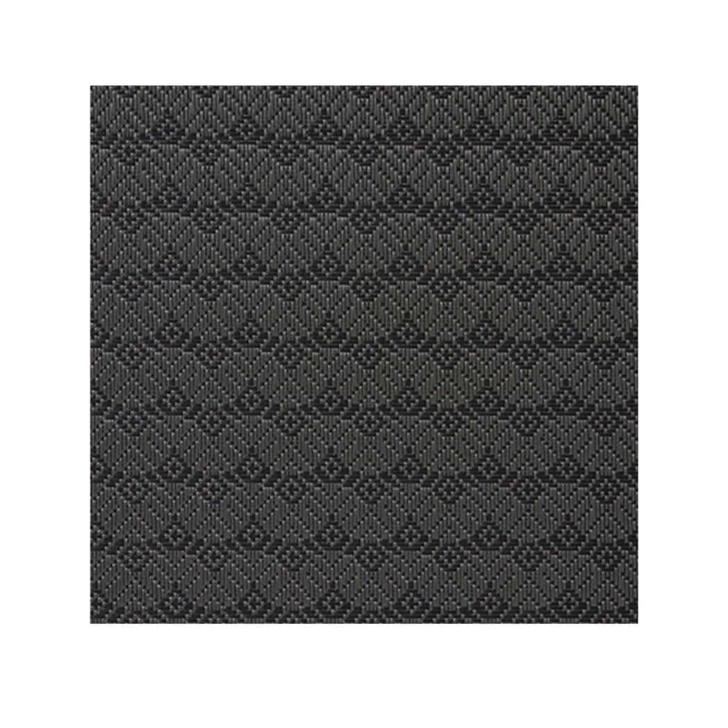Night Woven Floor Mat in Metallic Dark Grey and Black