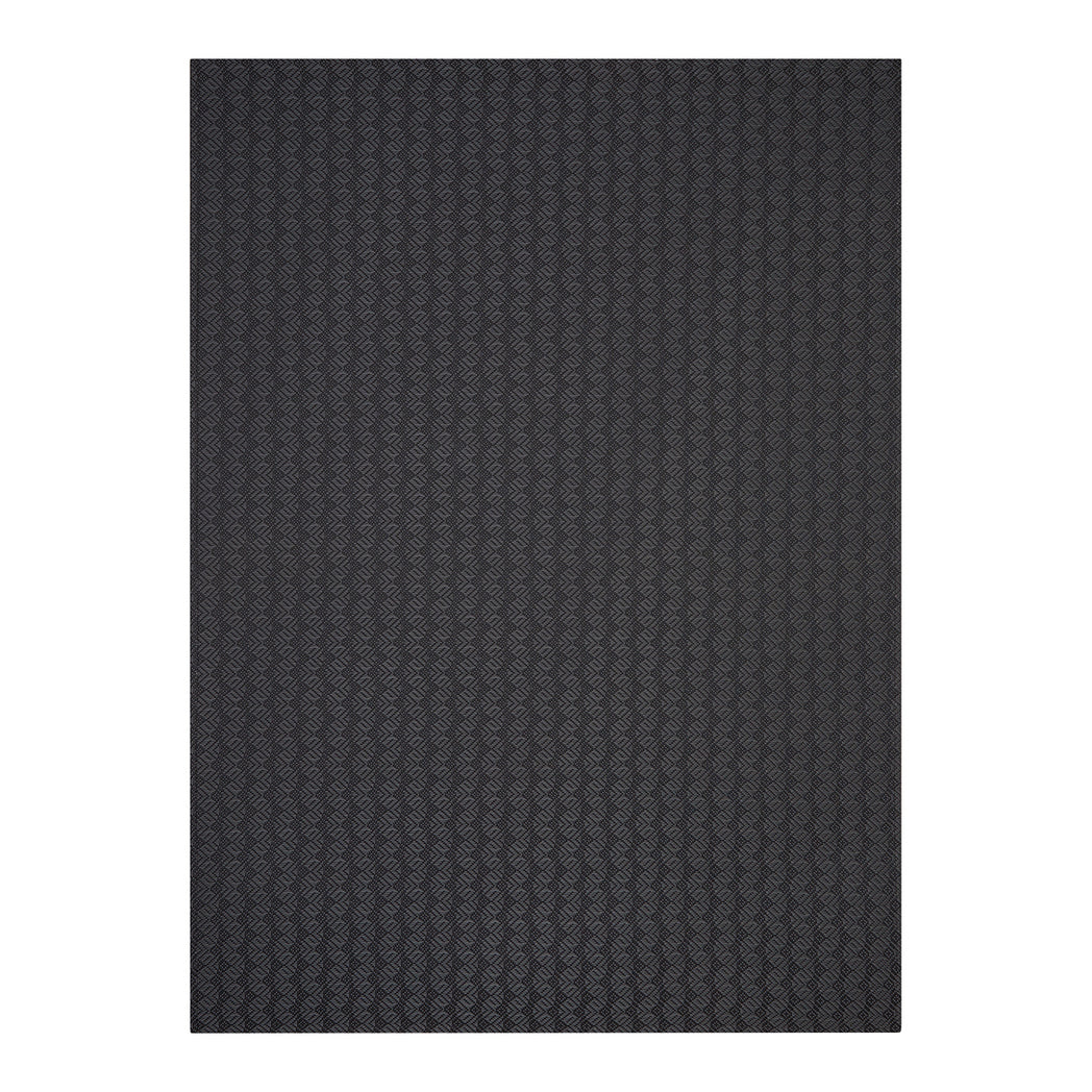 Night Woven Floor Mat in Metallic Dark Grey and Black