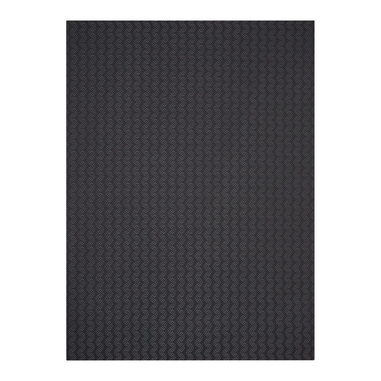 Night Woven Floor Mat in Metallic Dark Grey and Black