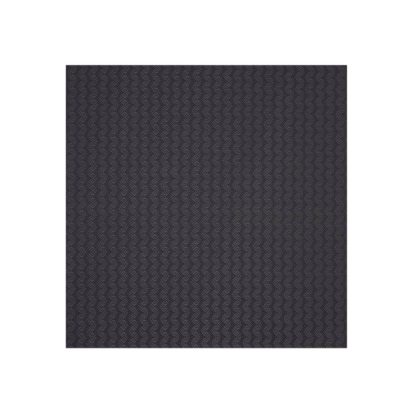 Square Woven Floor Mat in Metallic Dark Grey and Black
