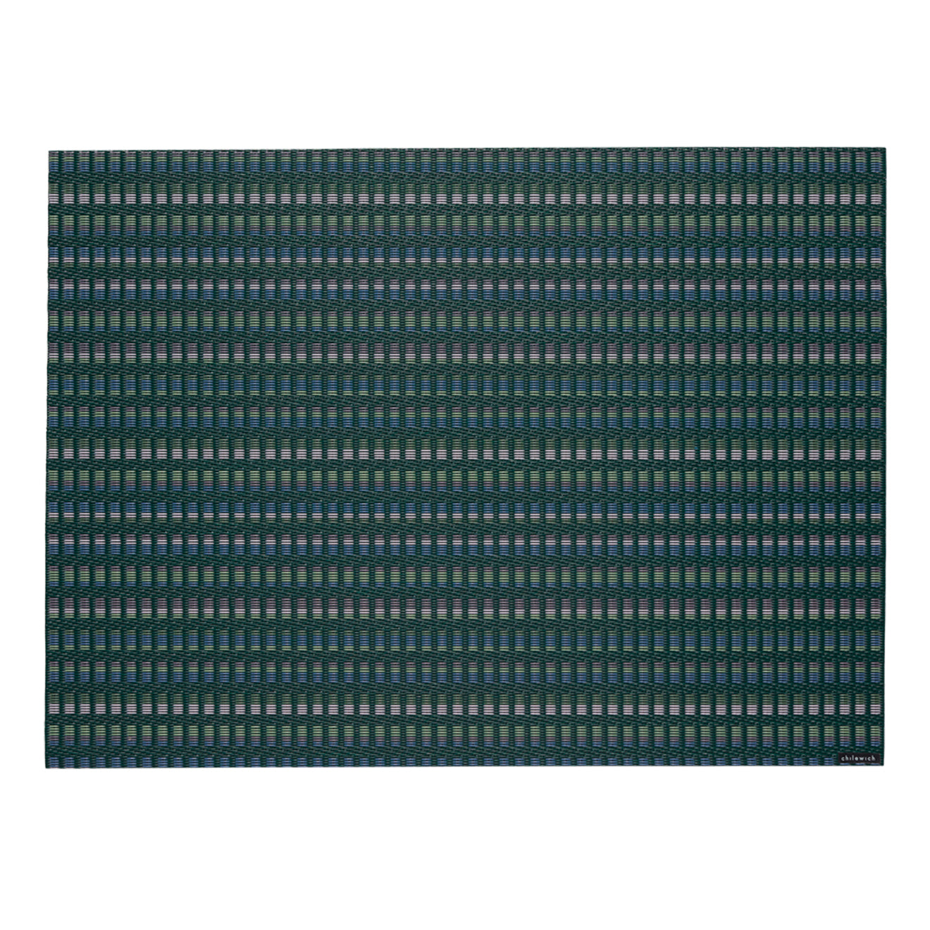 Ivy Placemats in Dark Green Base with Muted Purple, Light Pink, Midtone Blue and Light Green