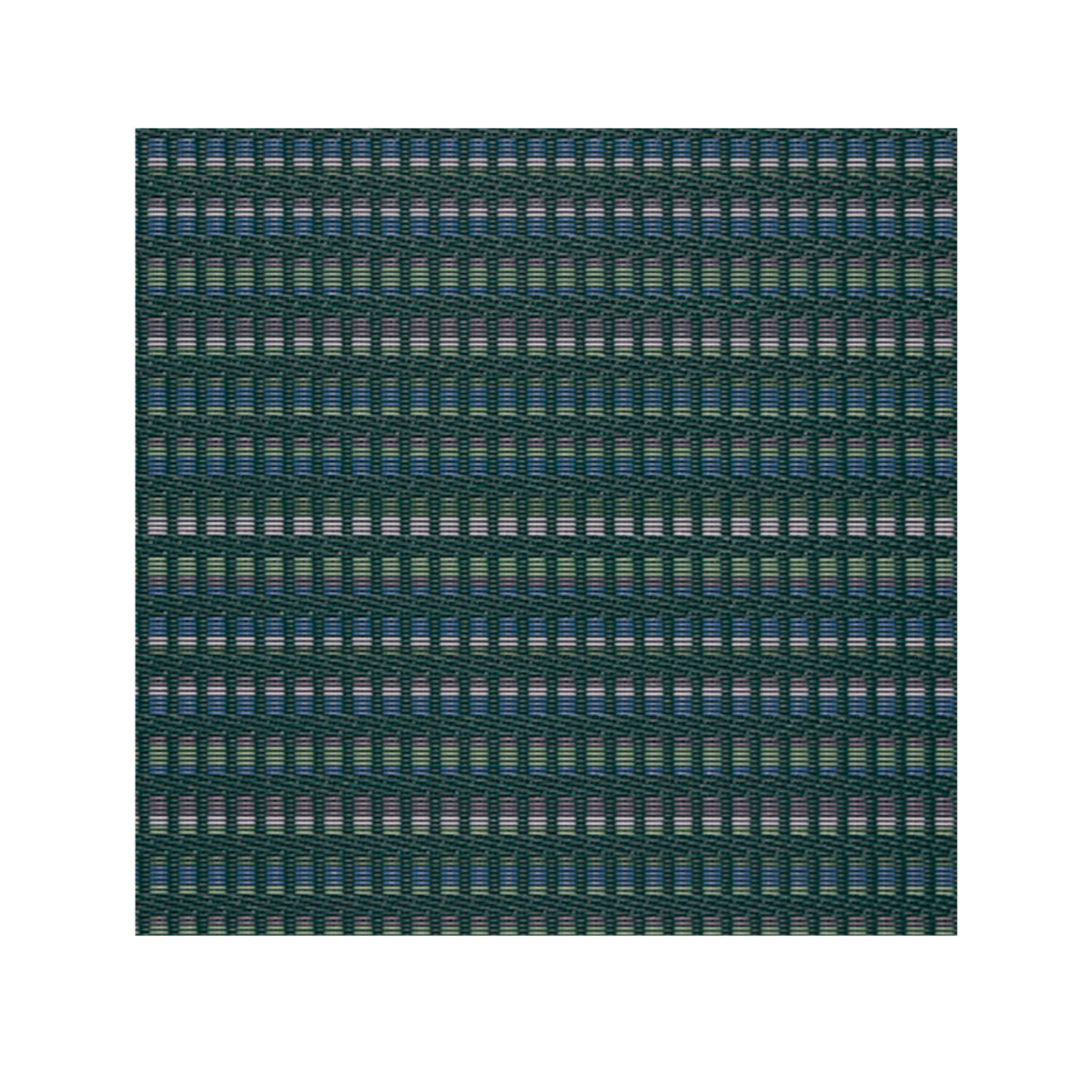 Ivy Woven Floor Mat in Dark Green Base with Muted Purple, Light Pink, Midtone Blue and Light Green