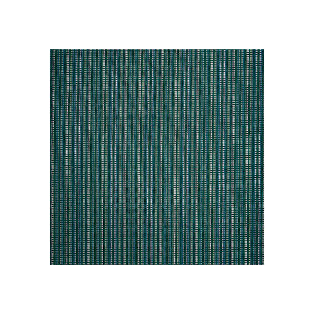 Square Woven Floor Mat in Dark Green Base with Muted Purple, Light Pink, Midtone Blue and Light Green