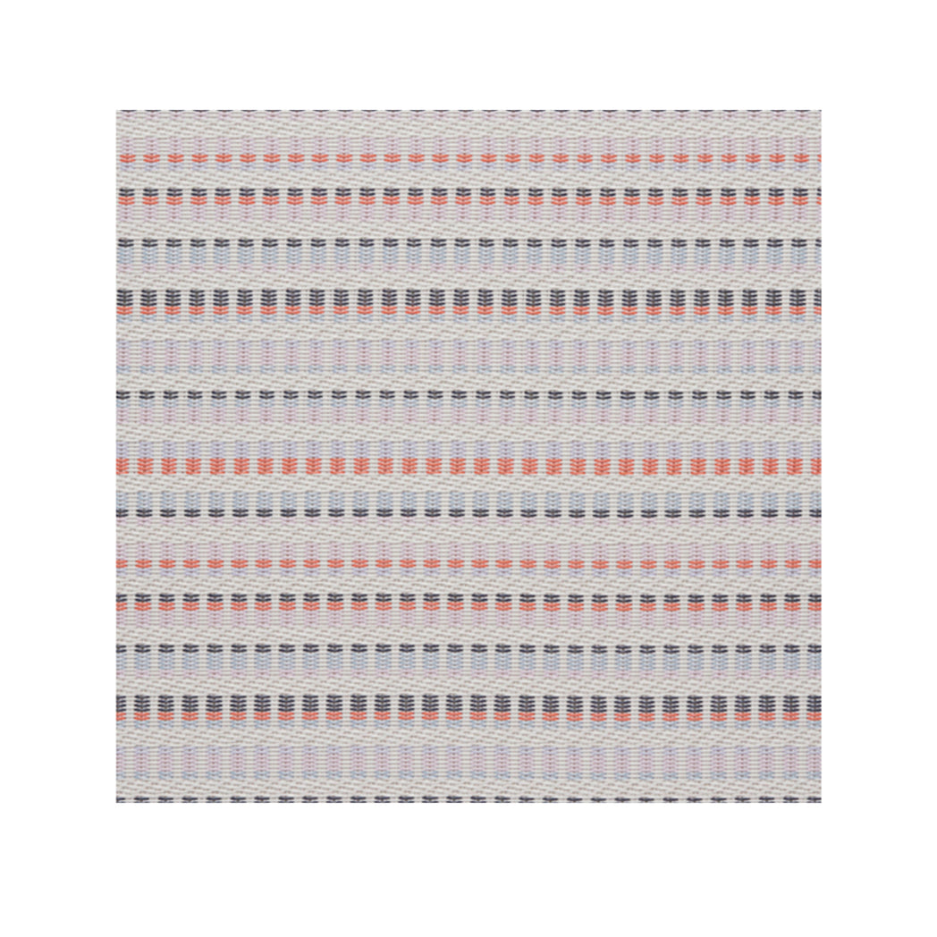 Pop Woven Floor Mat in Light Neutral Beige with Light Pink, Lavender, Dark Blue and Bright Orange Pink