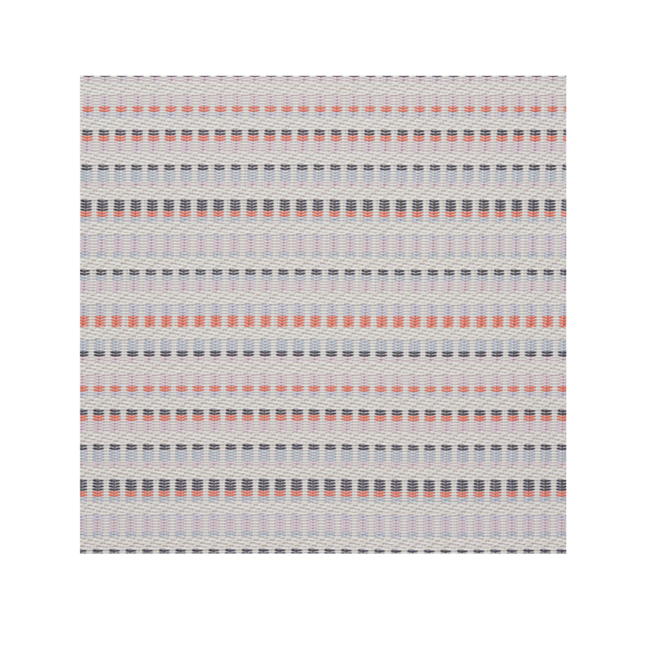 Pop Woven Floor Mat in Light Neutral Beige with Light Pink, Lavender, Dark Blue and Bright Orange Pink