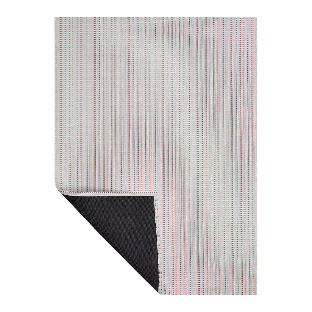 Pop Woven Floor Mat Corner in Light Neutral Beige with Light Pink, Lavender, Dark Blue and Bright Orange Pink