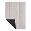 Pop Woven Floor Mat Corner in Light Neutral Beige with Light Pink, Lavender, Dark Blue and Bright Orange Pink