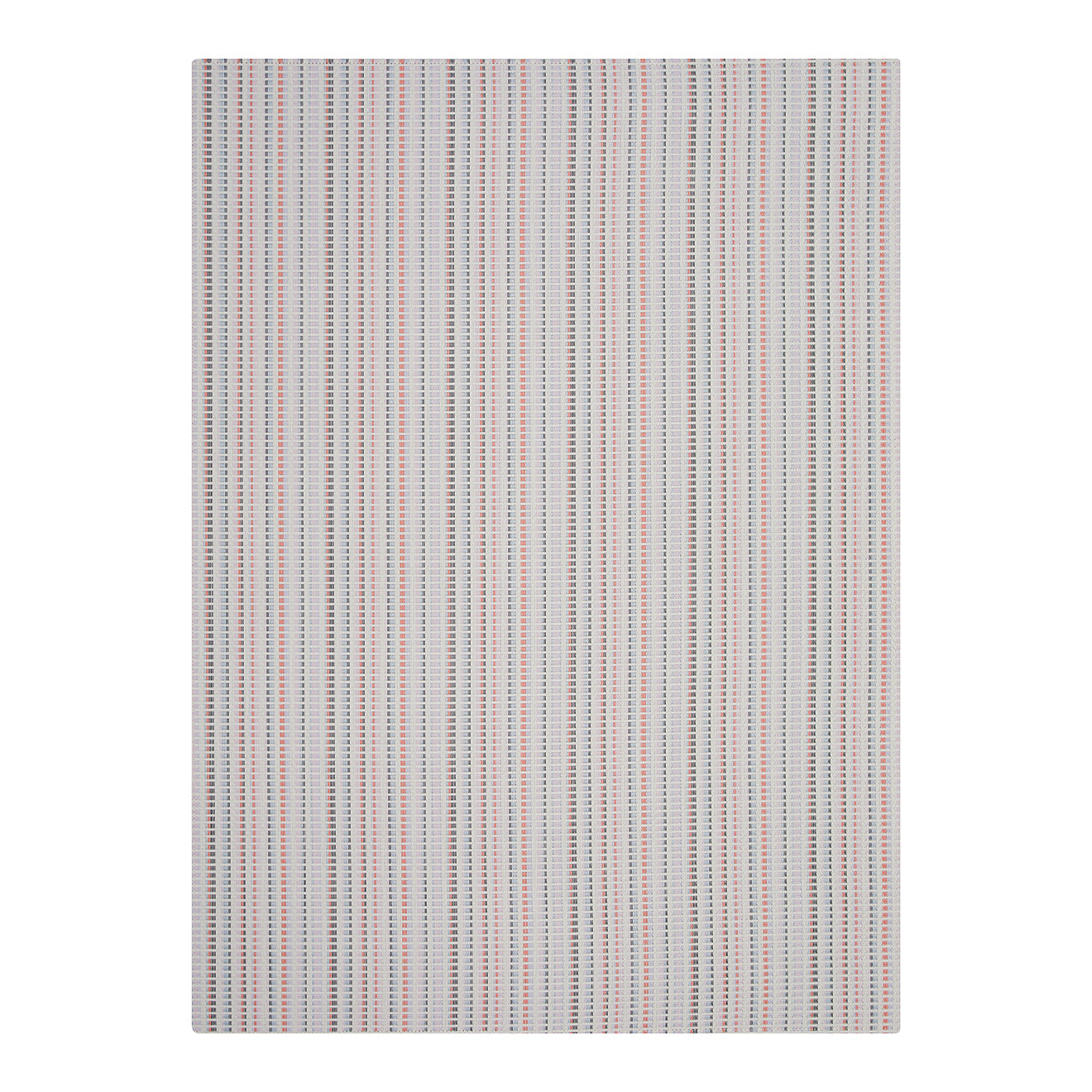 Pop Woven Floor Mat in Light Neutral Beige with Light Pink, Lavender, Dark Blue and Bright Orange Pink