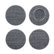 Set of 4 Coasters in Midtone Cool Silver Grey with Dark Cool Grey
